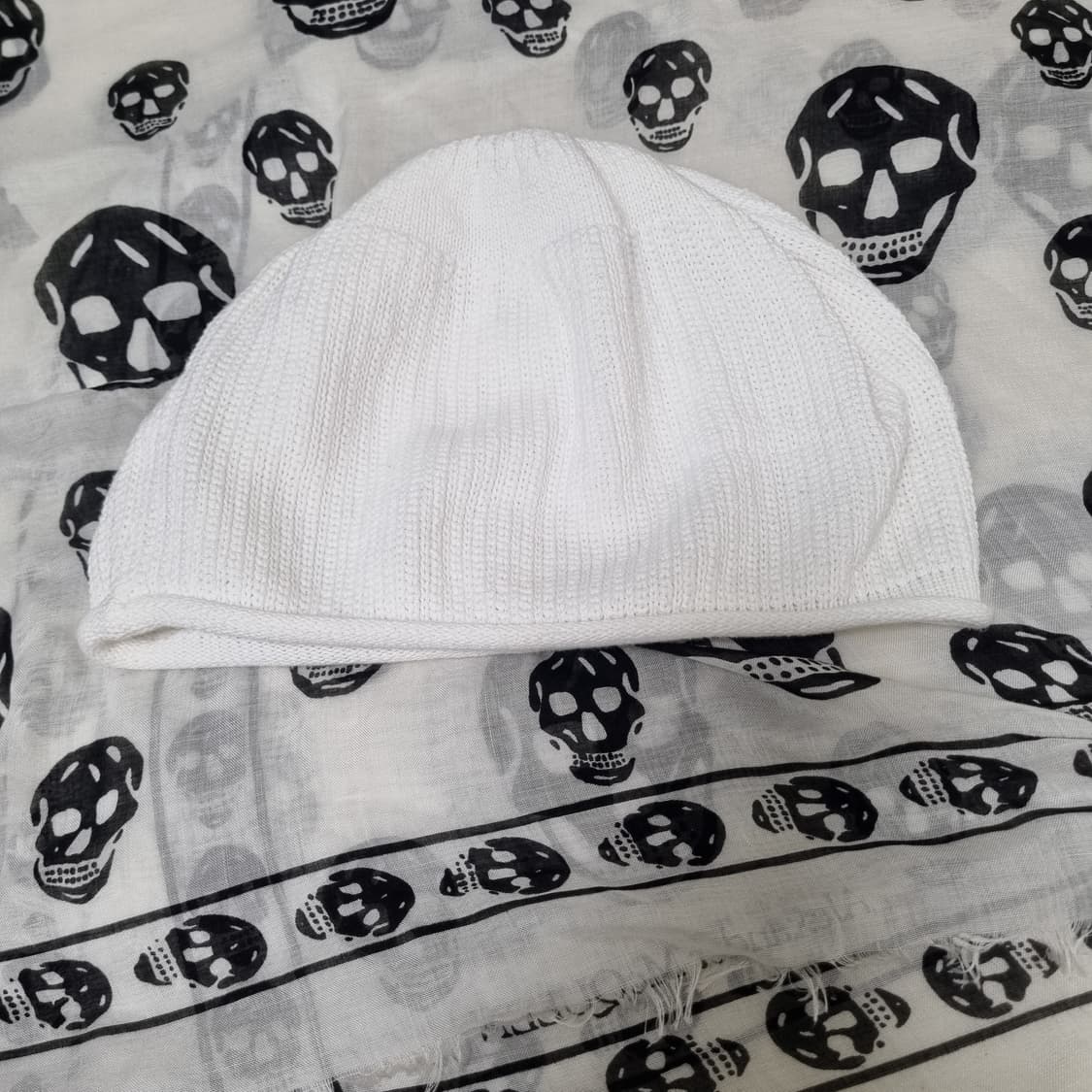 CA4LA 니트 비니 화이트 상품이미지1