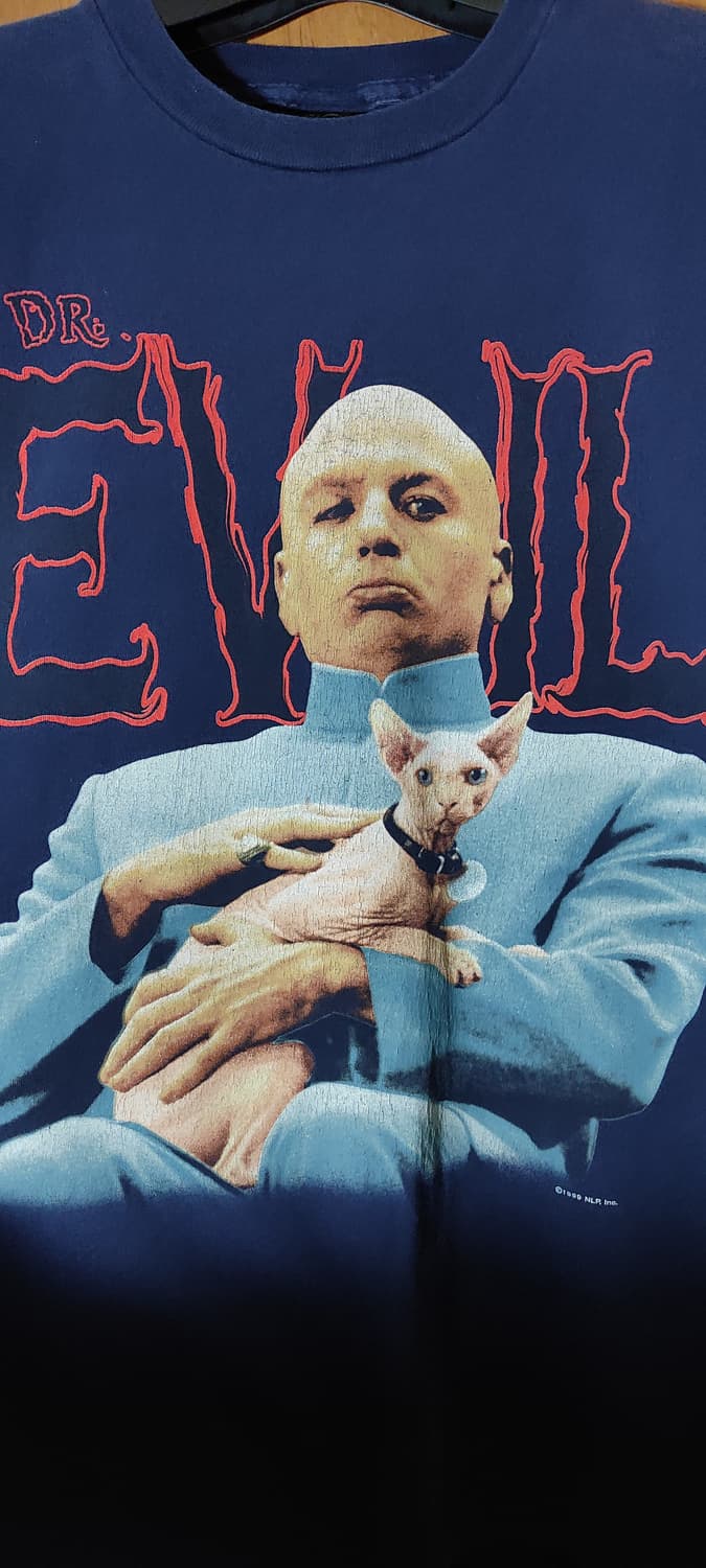 90s 오스틴파워 닥터이블 무비 티셔츠 xl 상품이미지3