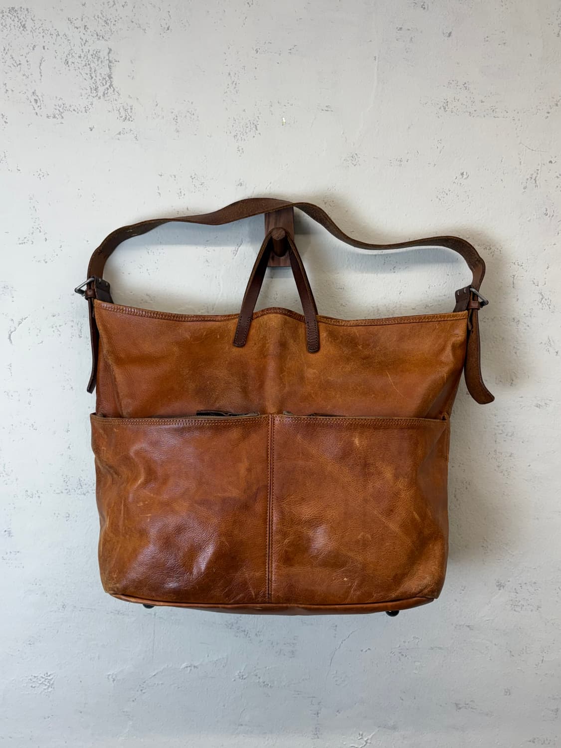 BAGGY PORT 배기포트 빈티지 브라운 레더 숄더백 상품이미지1