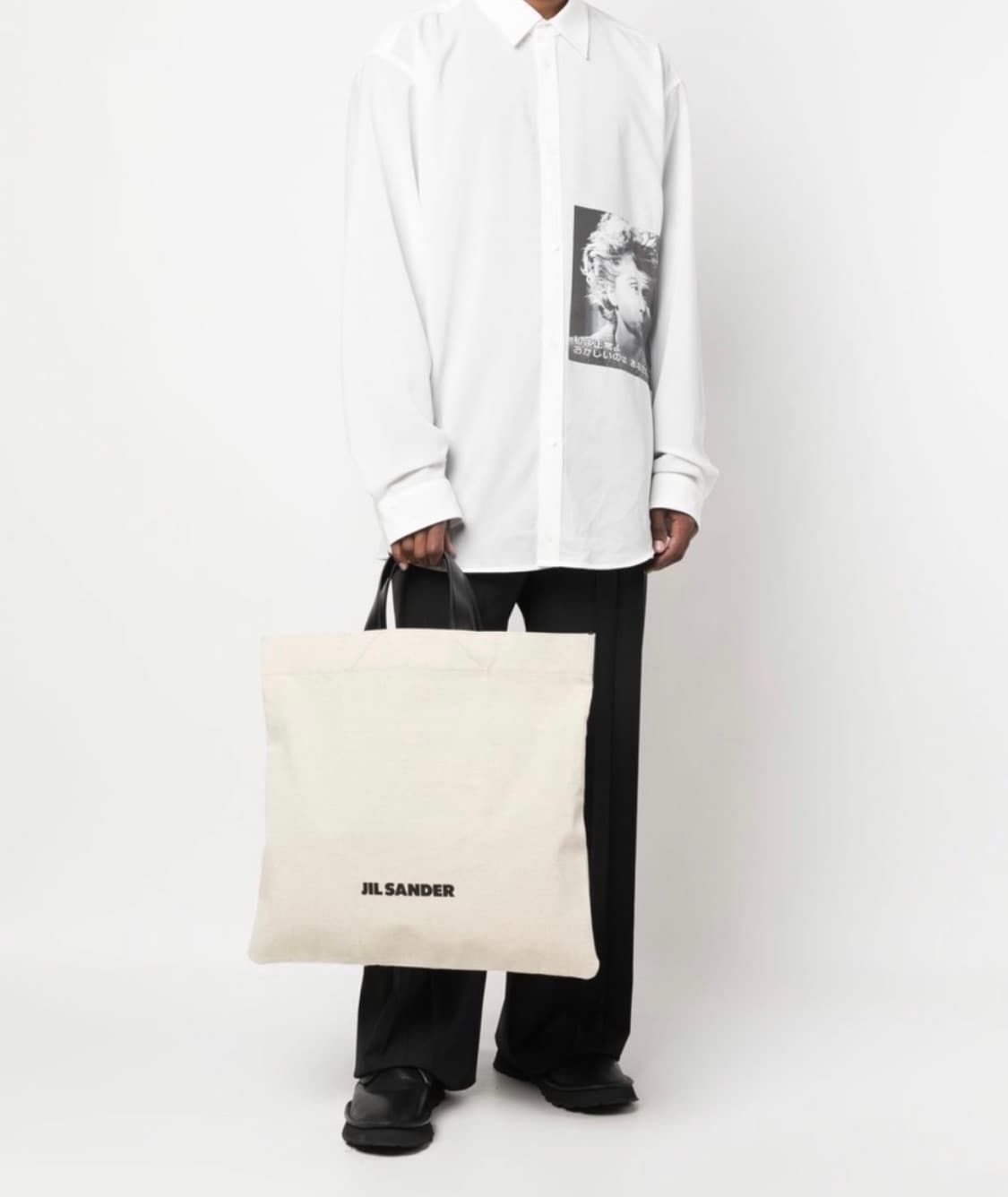 JIL SANDER 로고 프린팅 캔버스 토트백  상품이미지1
