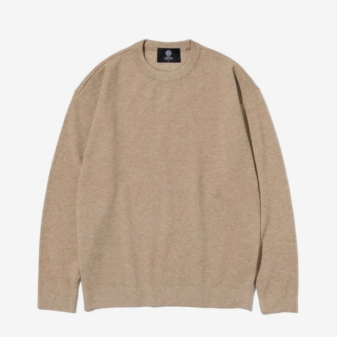 니티드/ 비스코스 워셔블 라운드 니트 베이지/ XL 상품이미지3