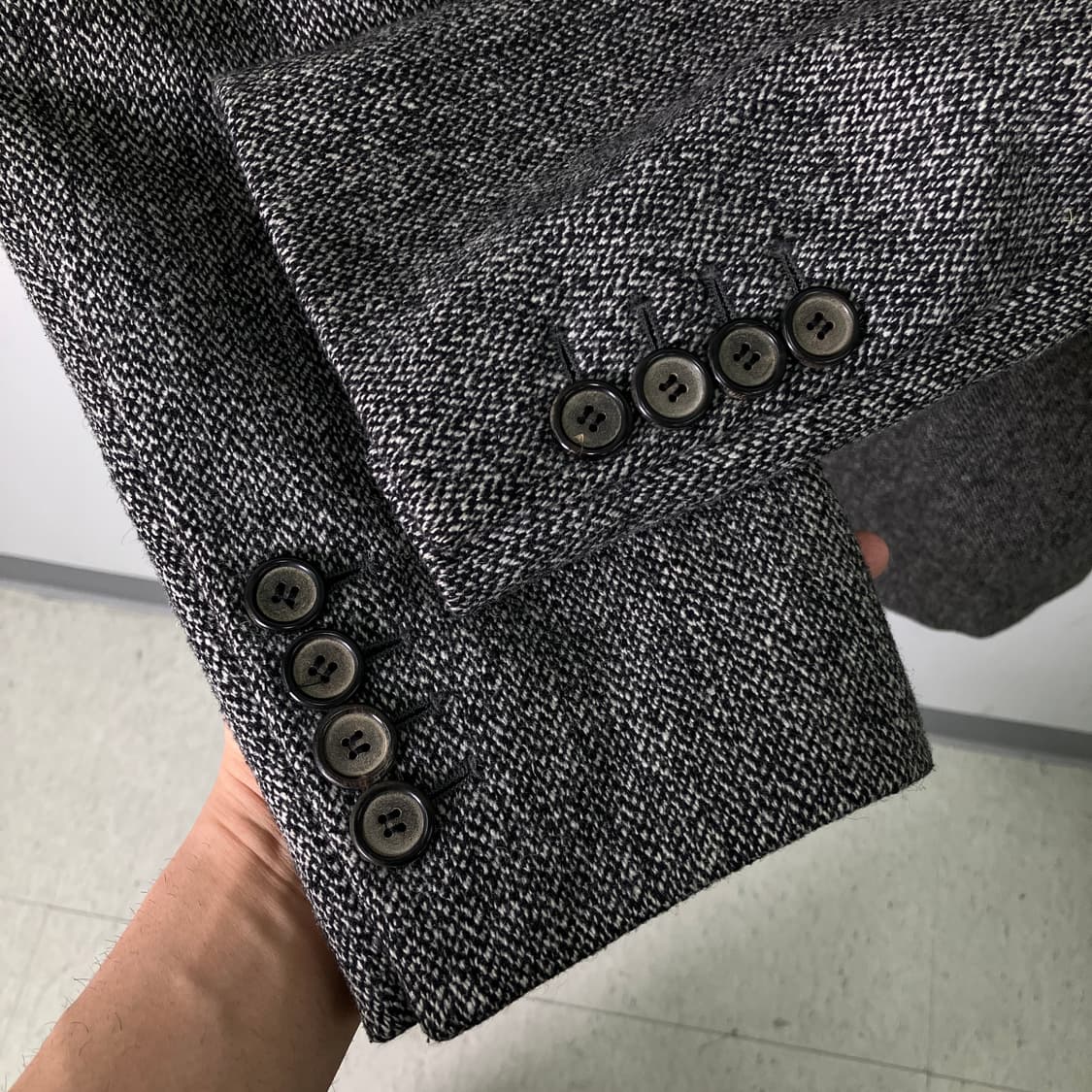 앤더슨벨 헤링본 울 싱글 코트 L 상품이미지6