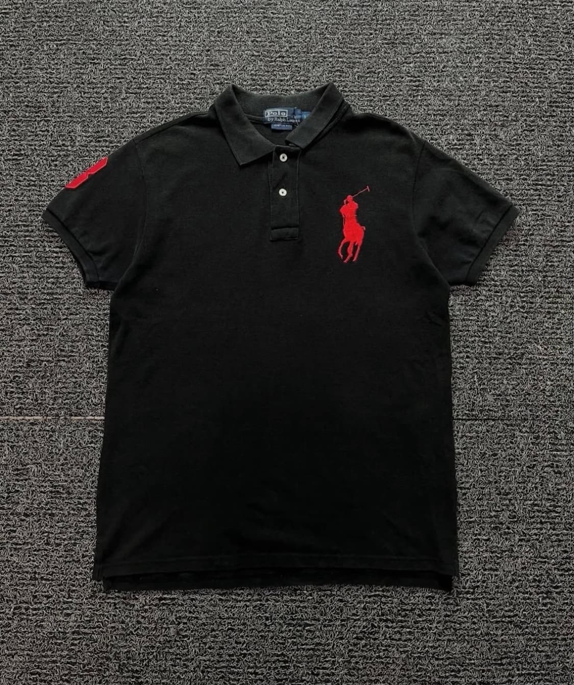 폴로 빅포니 반팔 카라티 블랙 레드 상품이미지1