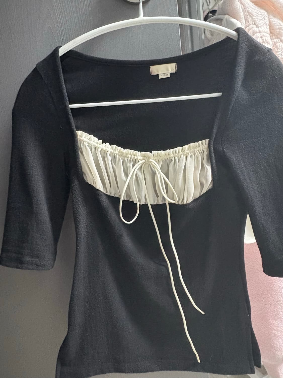 Bonnae Rose shirrng top black 본네로즈셔링탑 상품이미지4