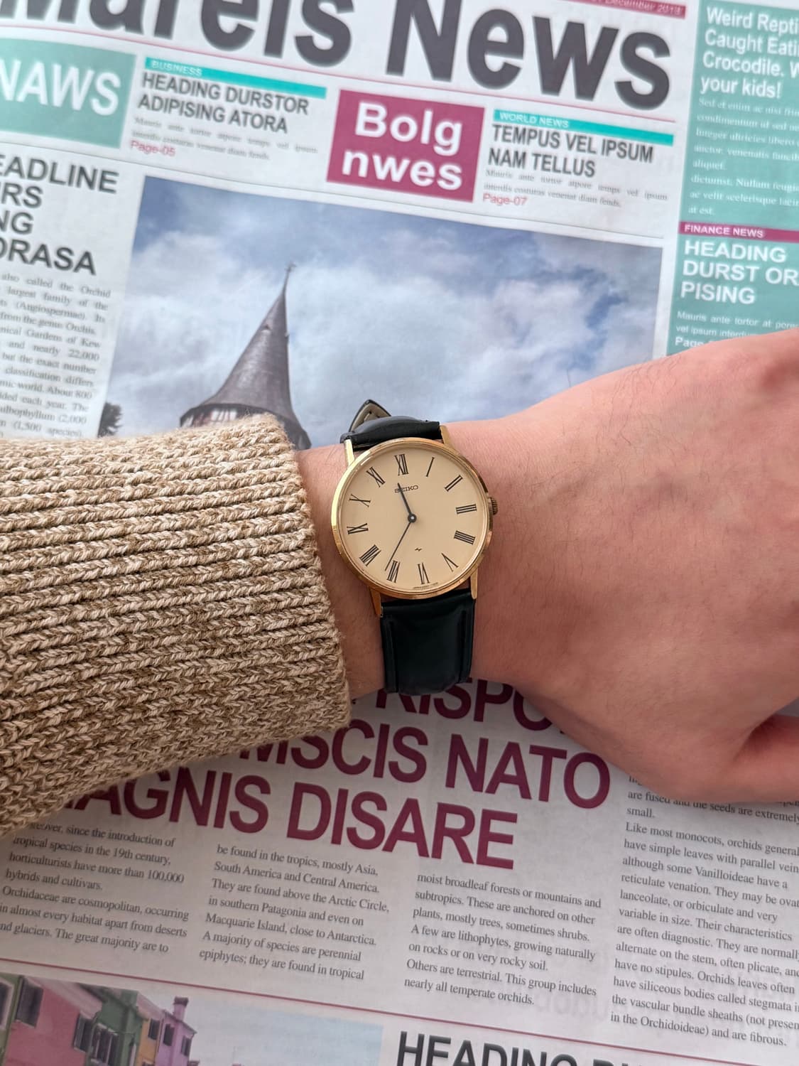 세이코 Seiko 샤리오 로만 인덱스 태엽 감기 상품이미지5