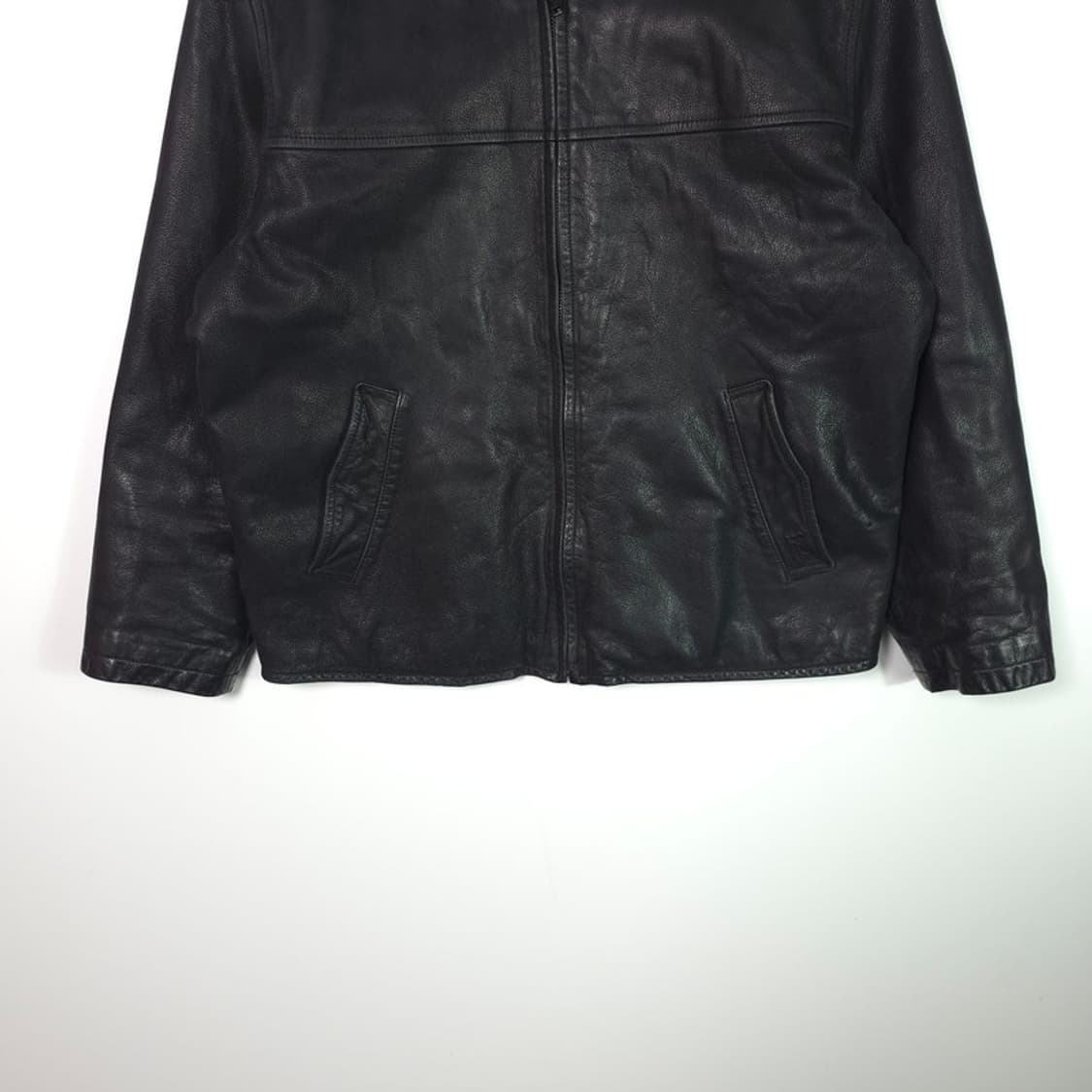 Lee 오리지널 블랙 레더 재킷 L 상품이미지4