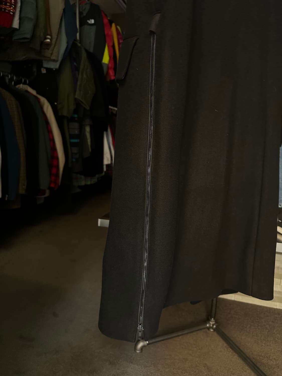 준지 블랙 지퍼 디테일 코트 XL 상품이미지2
