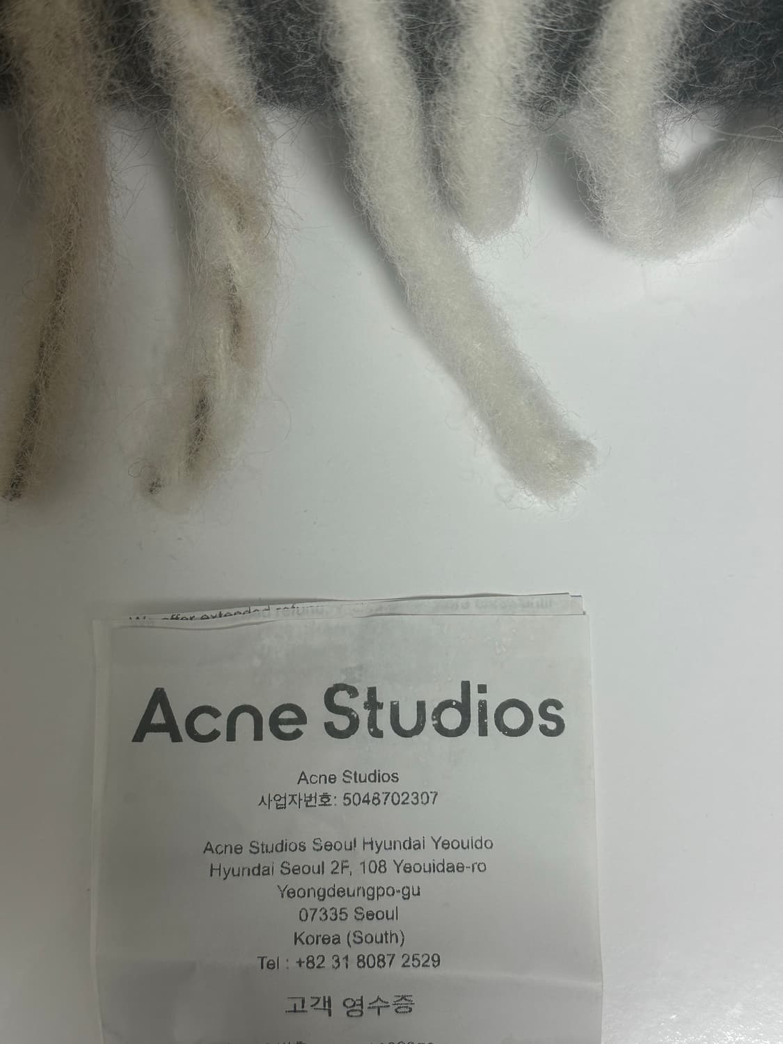 아크네스튜디오 머플러 체크 머플러 블루베이지 상품이미지3