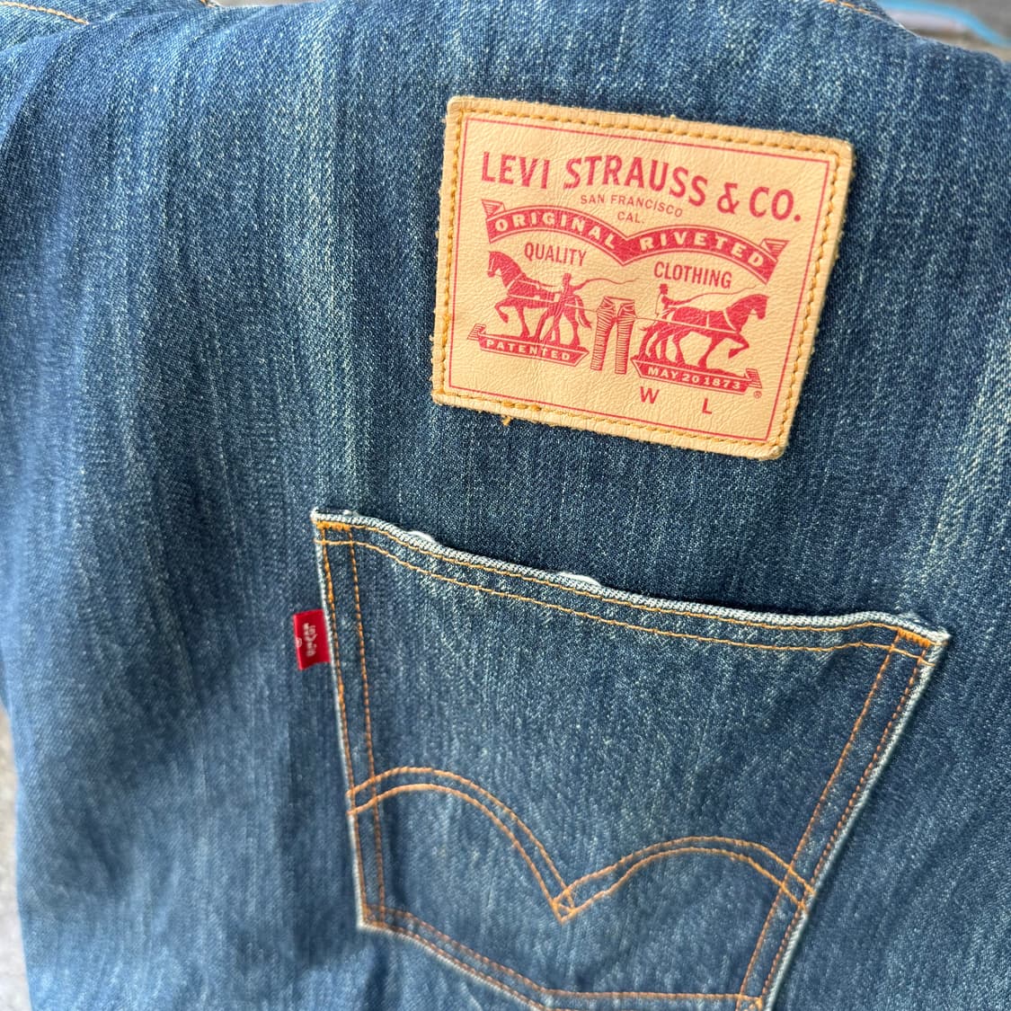 리바이스 백포켓 로고 데님 토트백 상품이미지5