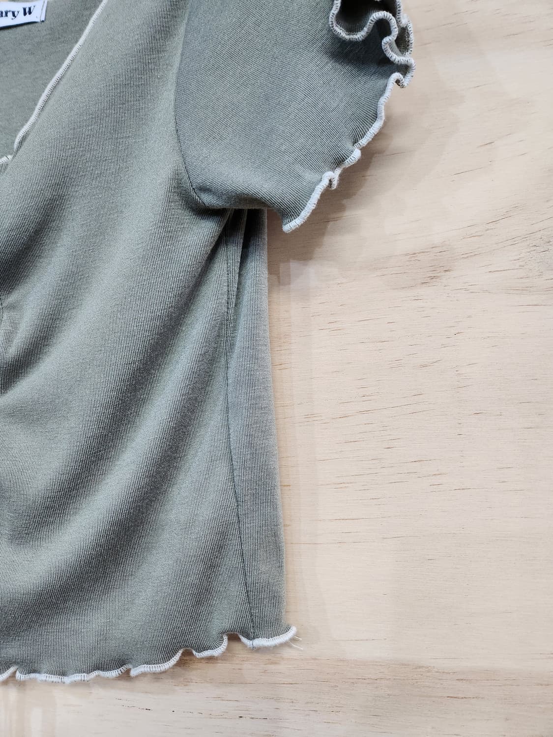 181) 여성 끈 포인트 크롭 반팔 티셔츠 상품이미지3