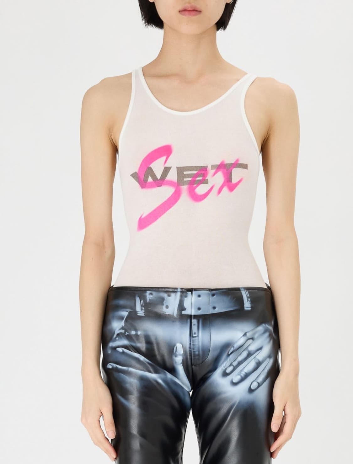 모왈로라 wet 웻 탱크 화이트 롬퍼 나시 1사이즈 yeezy 상품이미지2