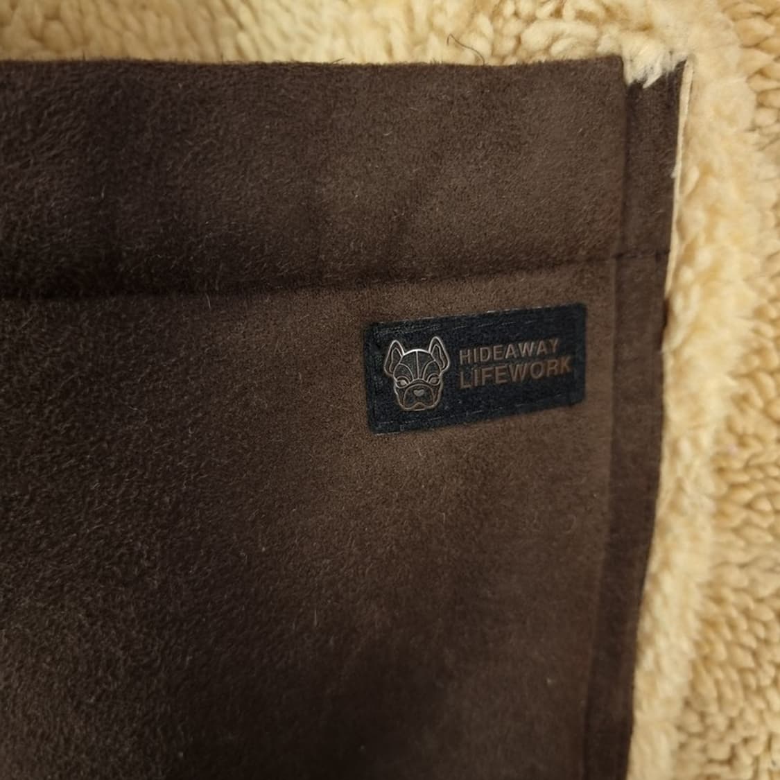 [라이프워크] 리버시블 양면 오버핏 후드 무스탕 코트 브라운 M18544 상품이미지8