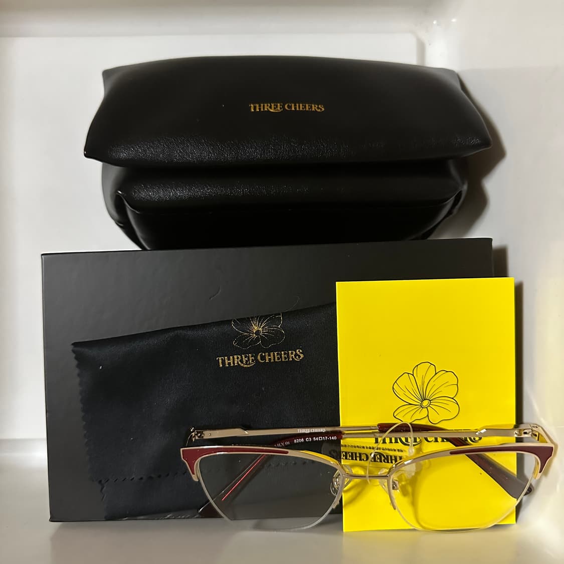 쓰리치얼스 안경 Lily wine/gold 상품이미지1