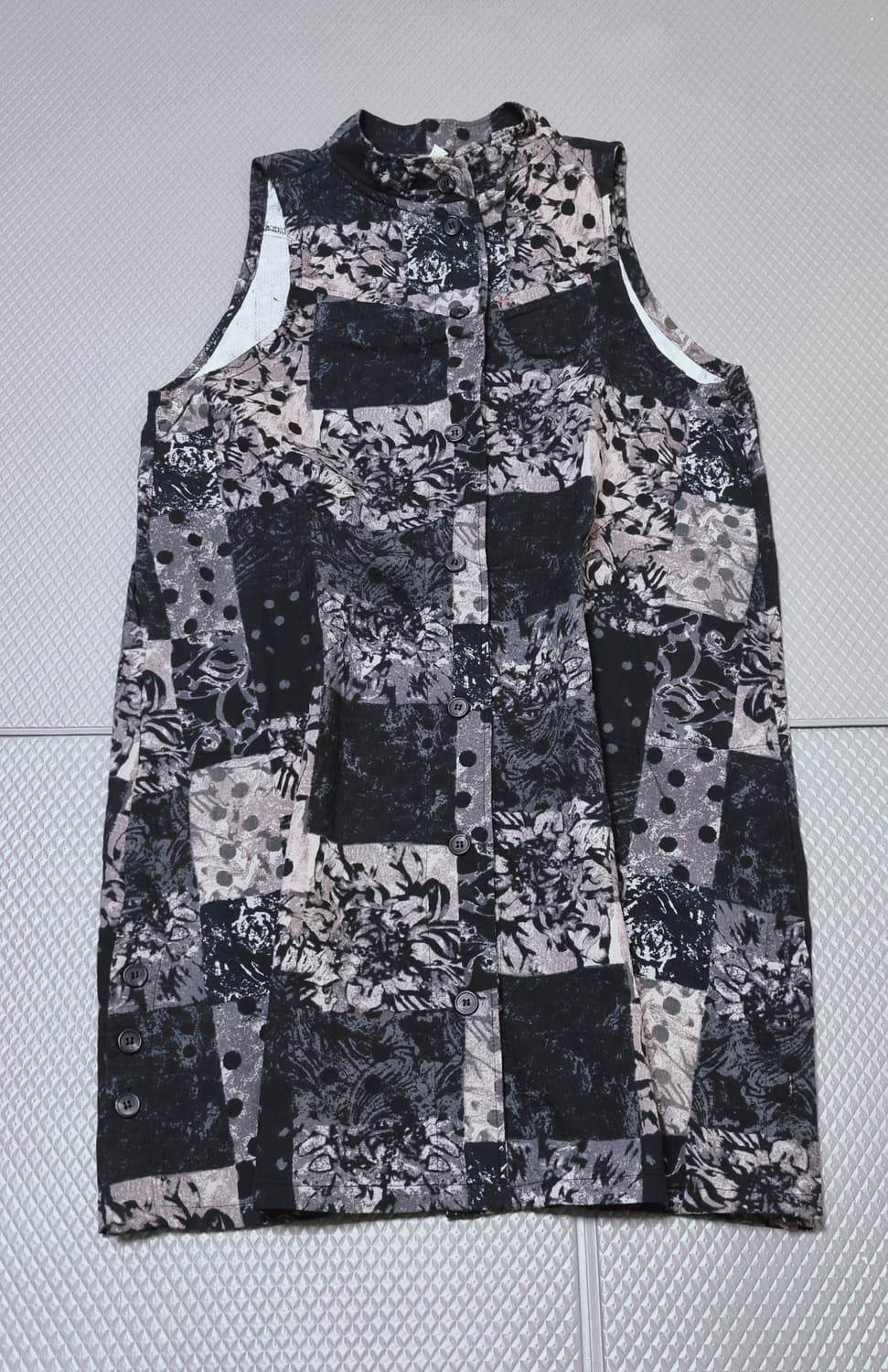 개량복 꽃무늬나염  롱가디건 조끼 상품이미지5