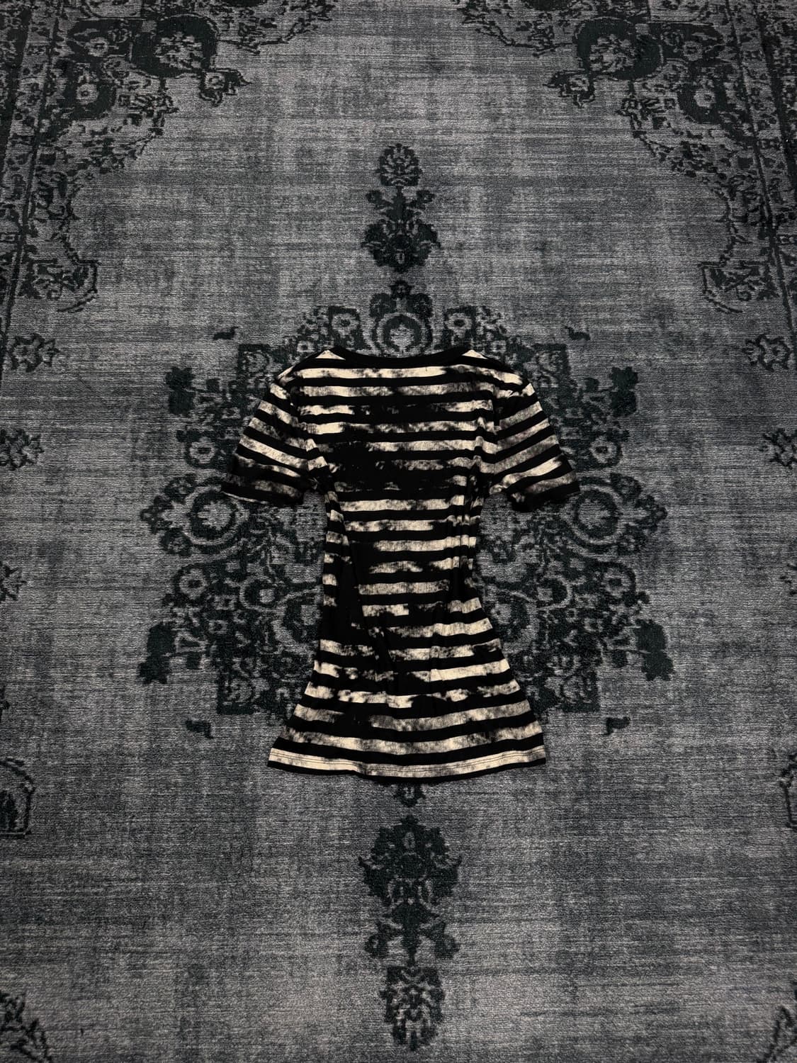 No id 00s bleached stripe t shirts 상품이미지6