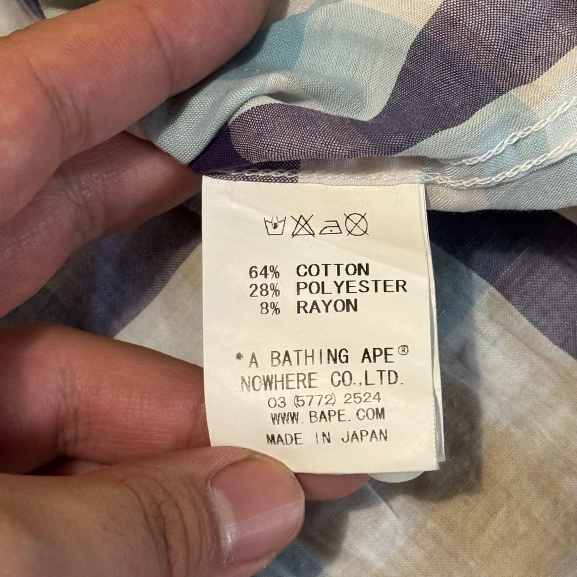 BAPE 베이프 썸머 체크 셔츠 (L) 상품이미지9