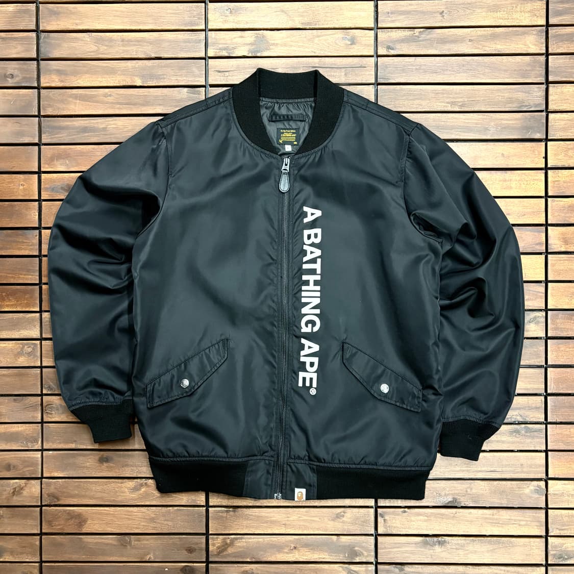 (L) 베이프 MA-1 나일론 항공 점퍼 자켓 상품이미지1