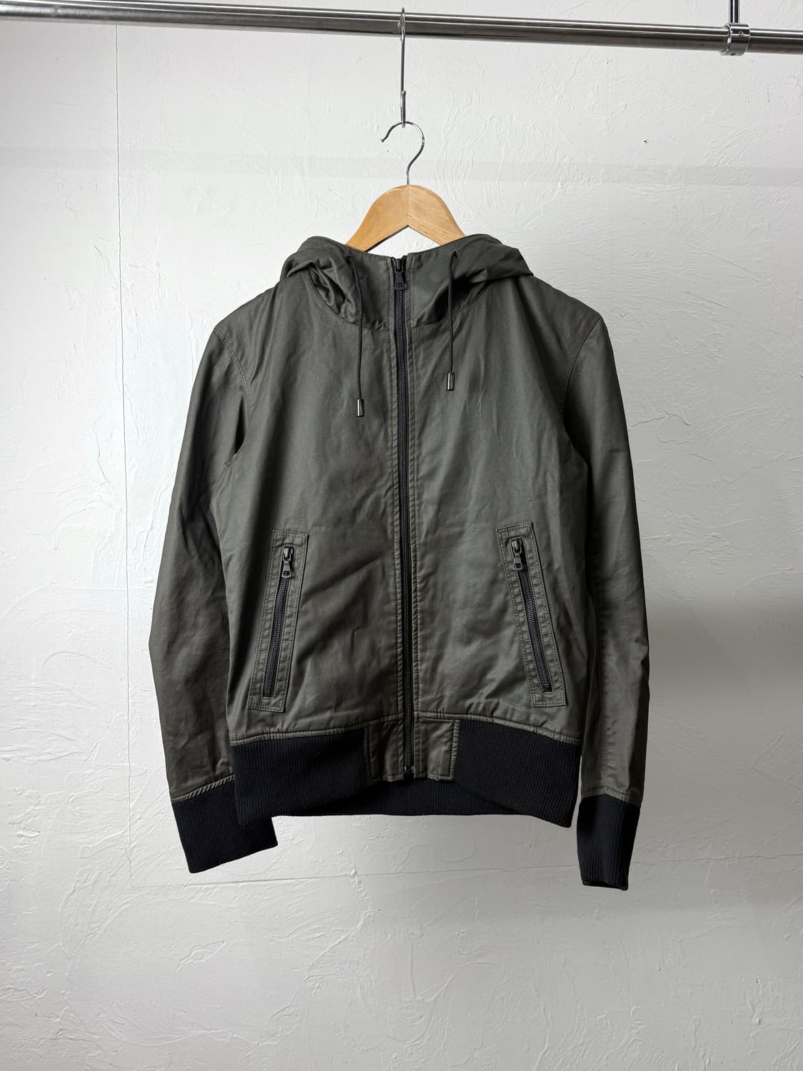 Coated Cloth 코팅 후드 자켓 상품이미지1