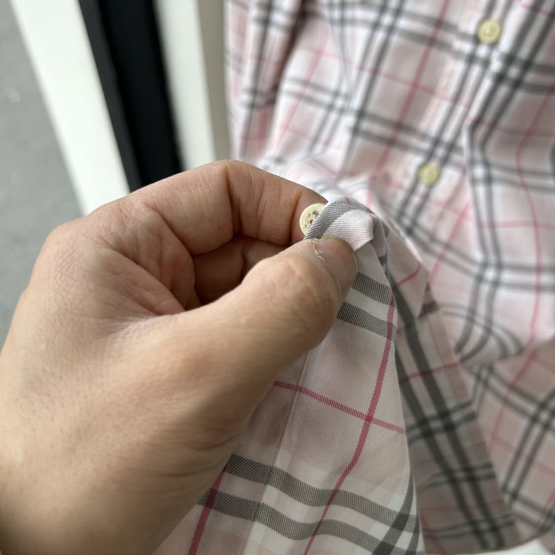 15978 - 버버리 핑크 체크 셔츠 상품이미지4