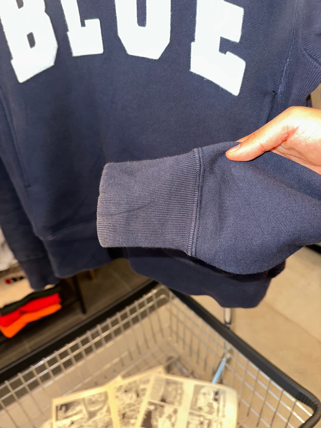 Russell X Blue Blue logo reverse sweat 상품이미지8