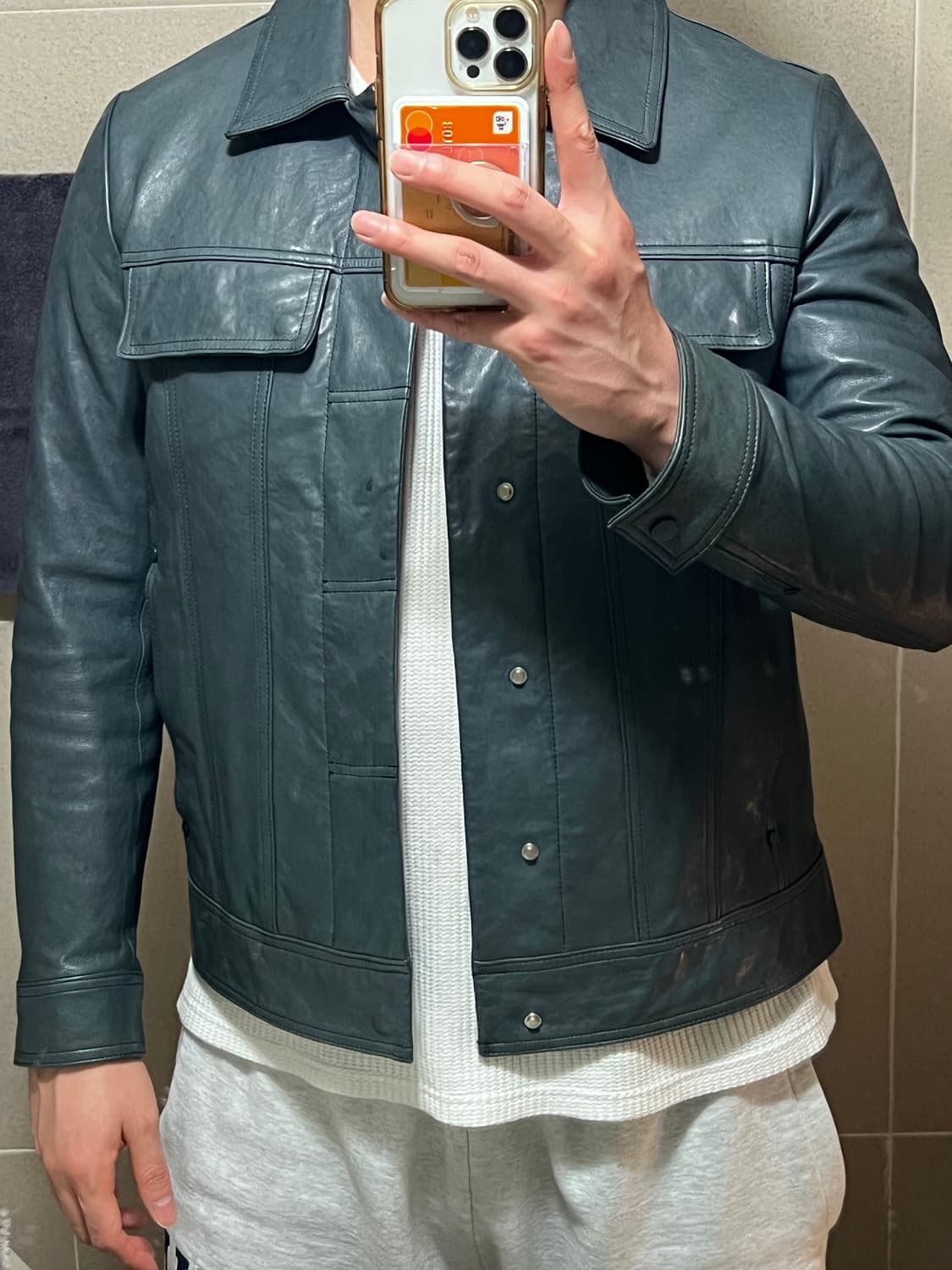 지오송지오 양가죽자켓 95사이즈(슬림100) 상품이미지7