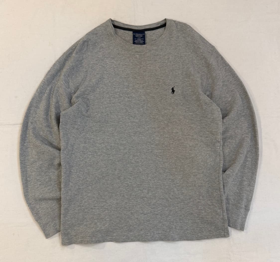 폴로 랄프로렌 와플 써멀 롱슬리브 긴팔티 그레이 상품이미지1