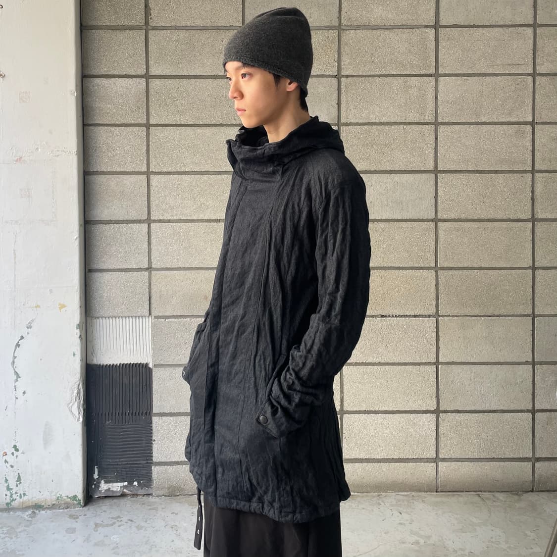 Schlüssel 비대칭 축융 집업 코트 상품이미지2