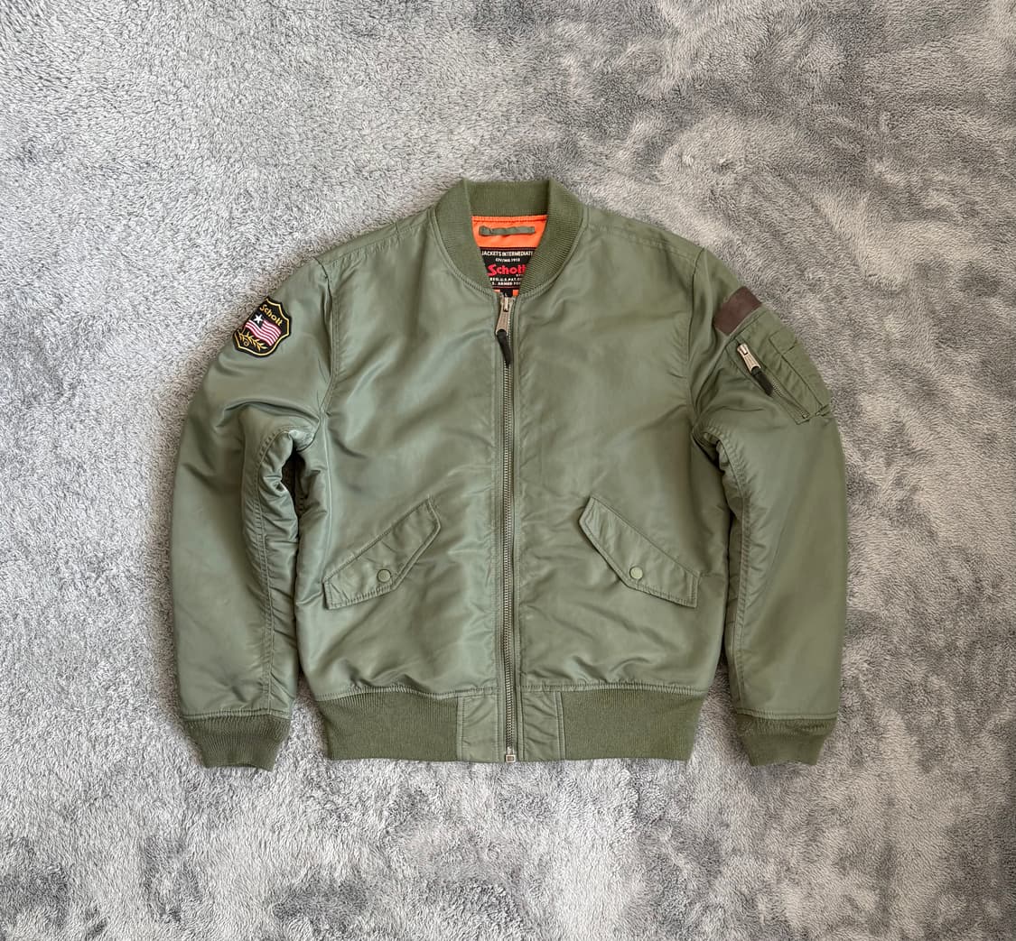 쇼트 NYC 플라이트 자켓 블루종 항공점퍼 ma-1 봄버 자켓 L 상품이미지1