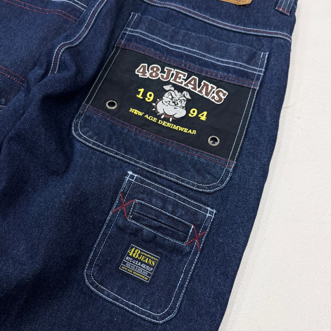 48JEANS 90s jnco 징코맛 올드스쿨 힙합 와이드 데님팬츠 상품이미지8