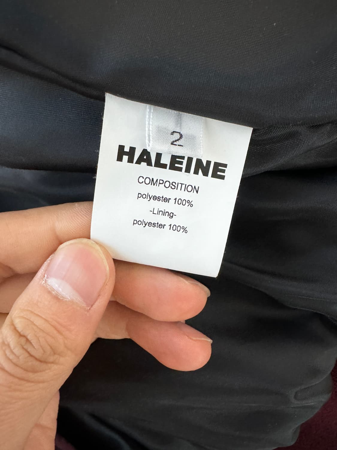 알렌느 봄버 자켓 2사이즈 버건디 상품이미지2