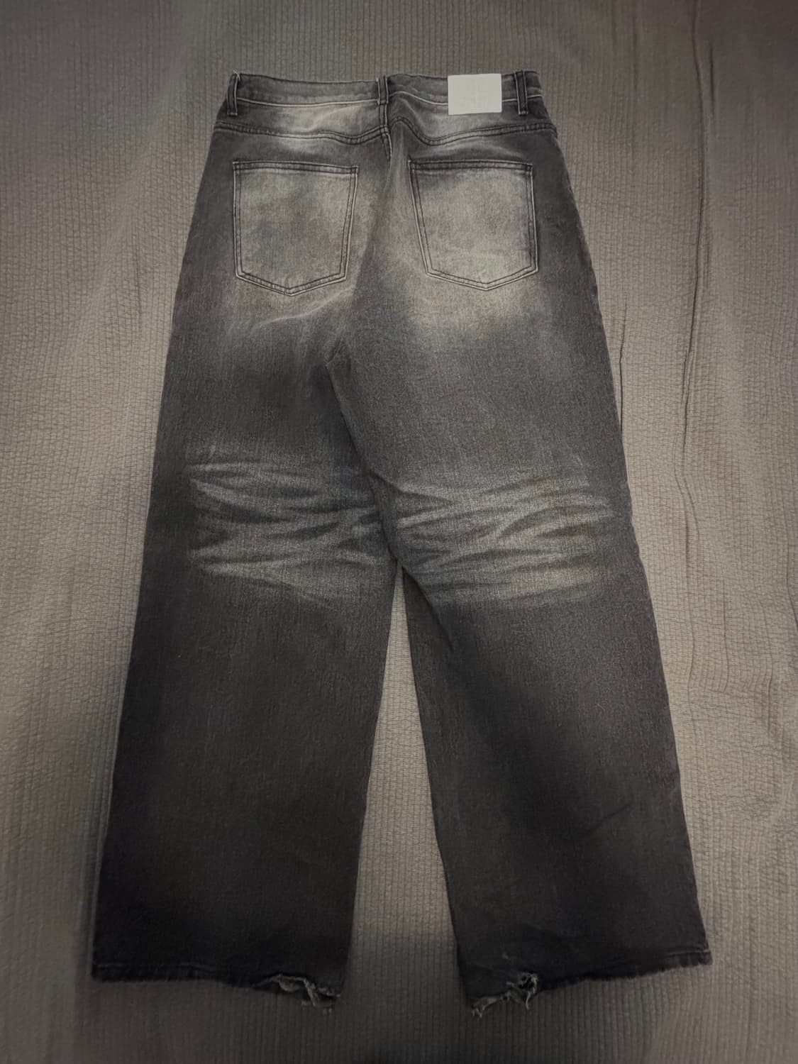 DNSR 시그니처 와이드 데님 팬츠 블랙 L 상품이미지2