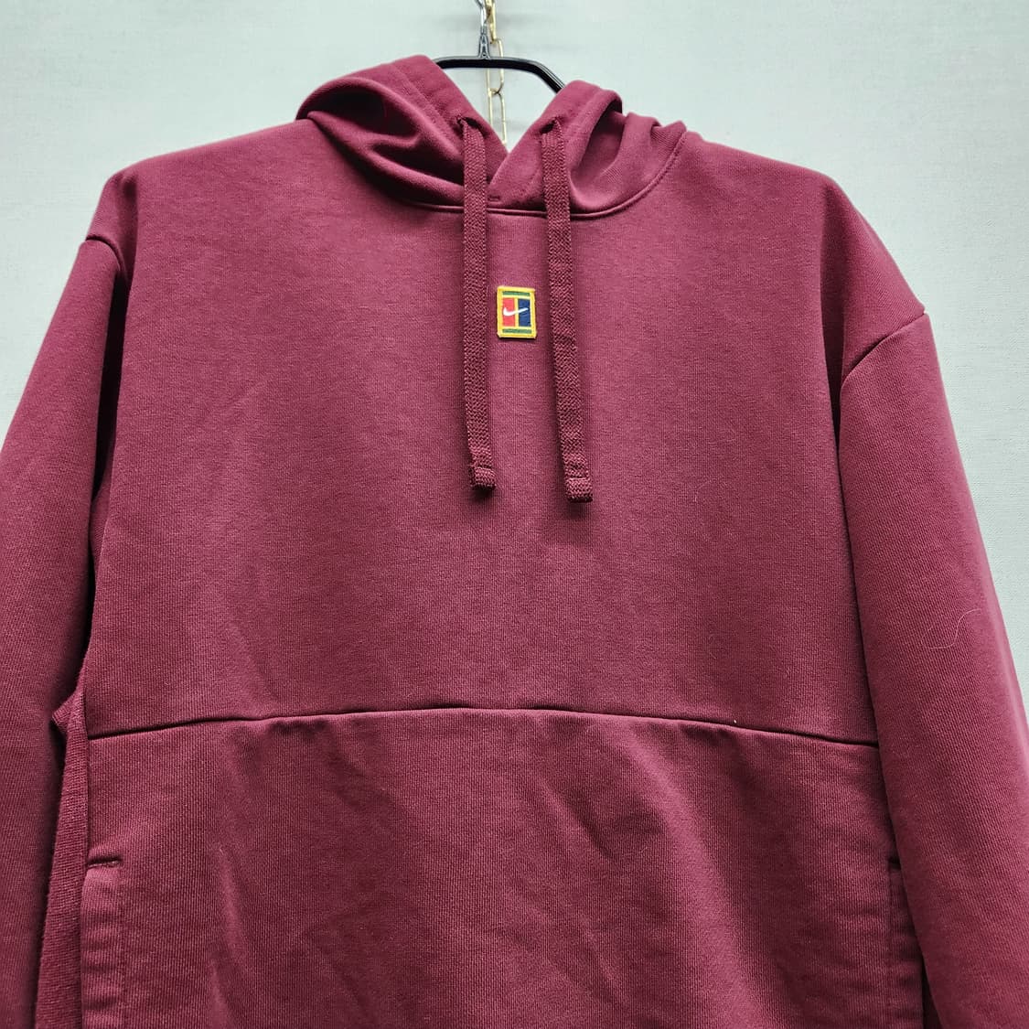 나이키 테니스코트 로고 헤리티지 버건디 후드티 M(L~XL) 상품이미지2