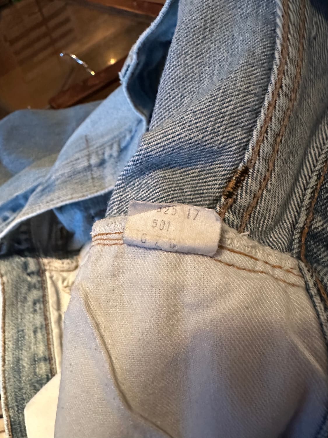 70s USA 빈티지 리바이스 501 66후기 셀비지 데님 팬츠 상품이미지9