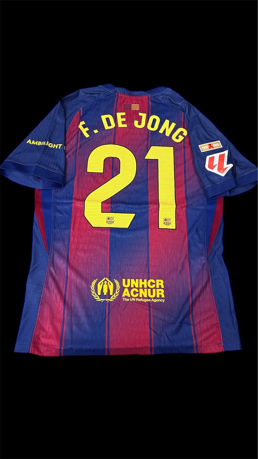 25-26 바르셀로나 홈 어센틱 데용 리그버전 유니폼  상품이미지2