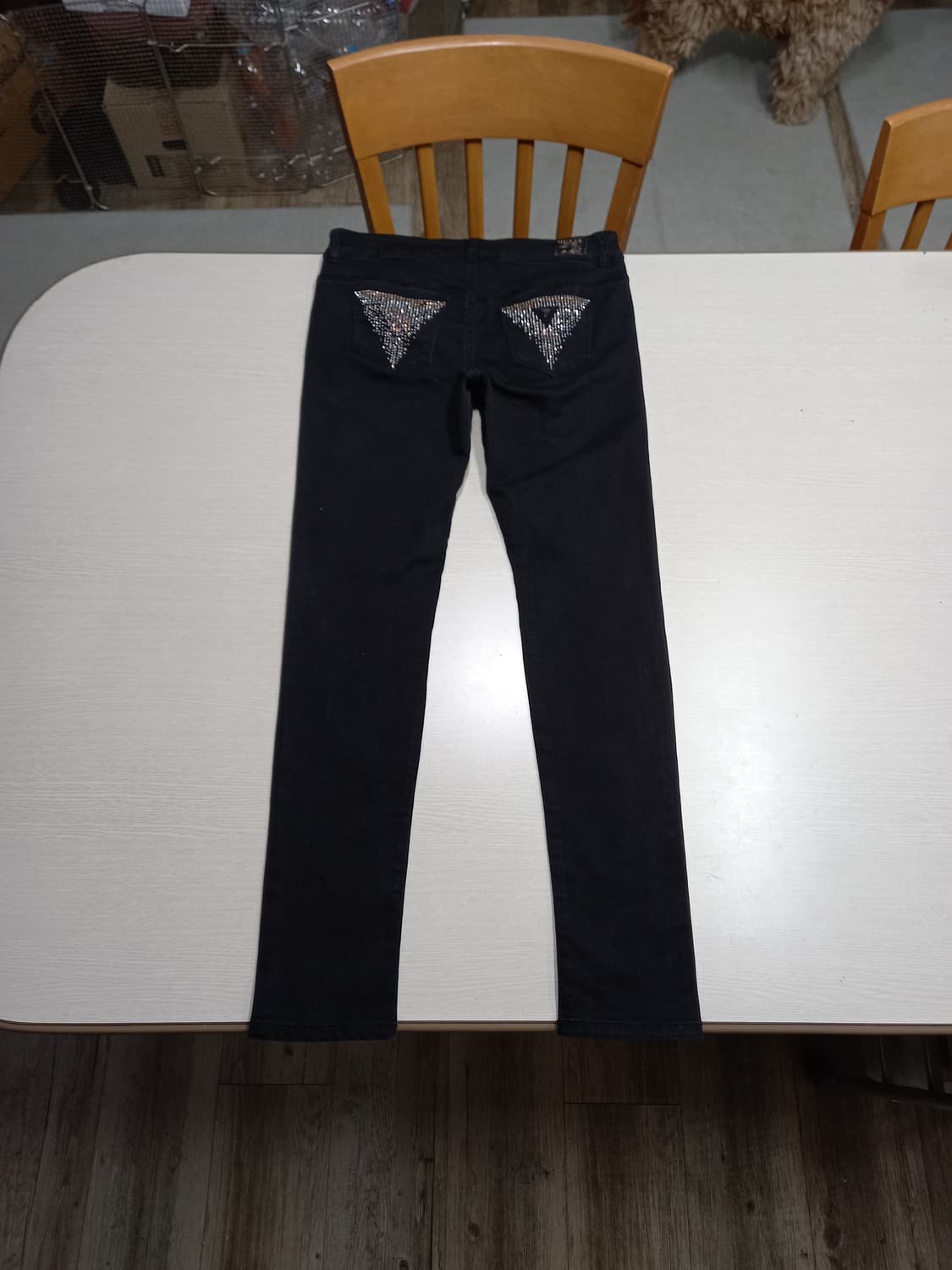 26 GUESS 밴딩 약골반 스판스키니 블랙 26-615 상품이미지2