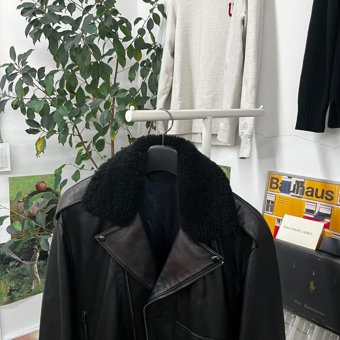 아크네 스튜디오 램스킨 레더자켓 50 상품이미지2