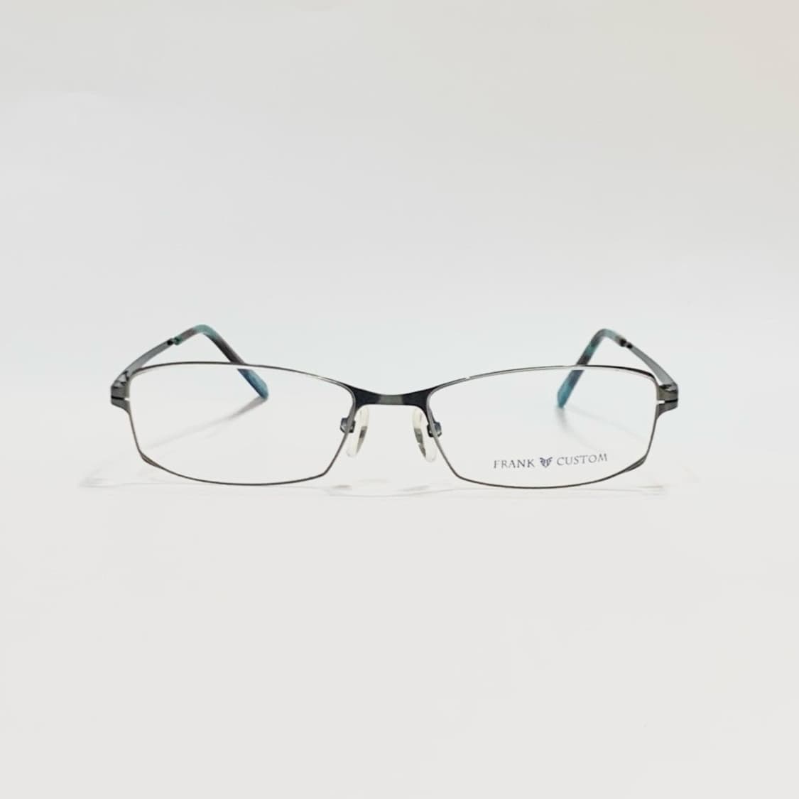 [픽키-672] 초경량 실버 사각 반무테 안경 메탈 프레임 마블팁 상품이미지2