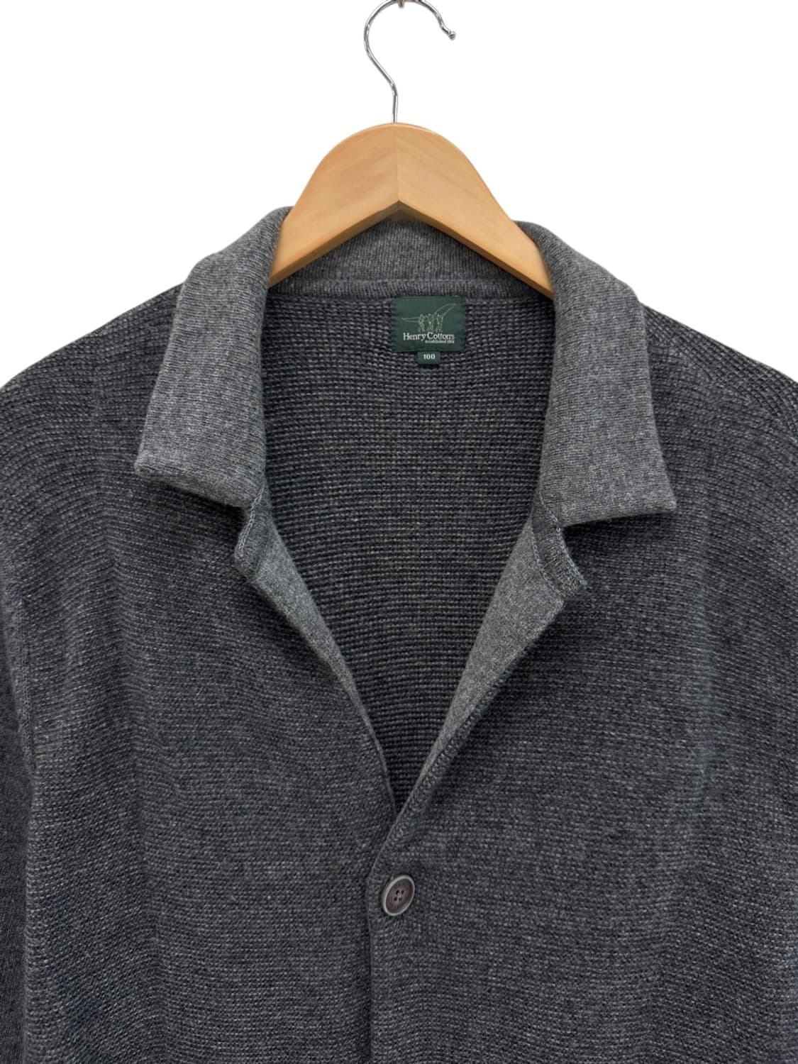 헨리코튼 울 가디건 그레이 (L) 상품이미지2