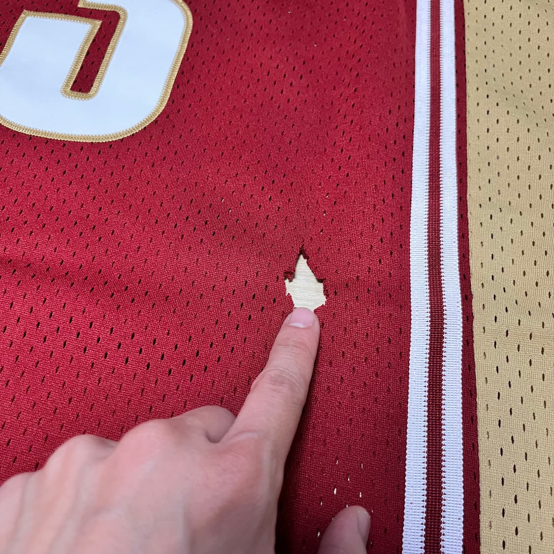 (L / 하자있음) 새상품 나이키 NIKE 클리브랜드 르브론 제임스 져지 상품이미지8