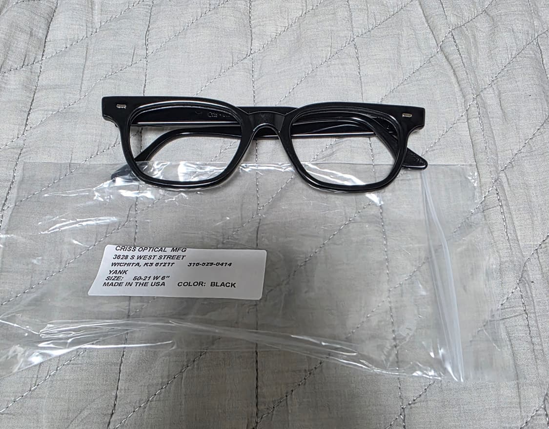 [50-21] 빈티지 크리스 옵티컬 얀크 YANK 블랙 안경테 1 상품이미지2