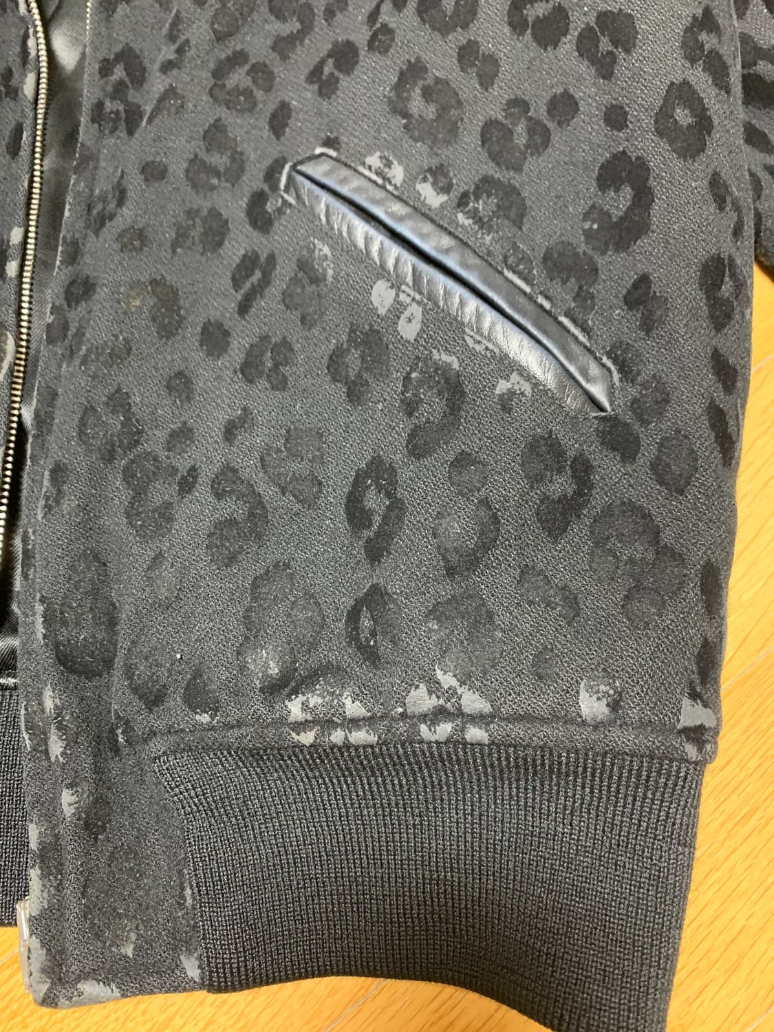 Saint Laurent 생로랑 15fw 블랙 레오파드 테디 자켓 상품이미지9