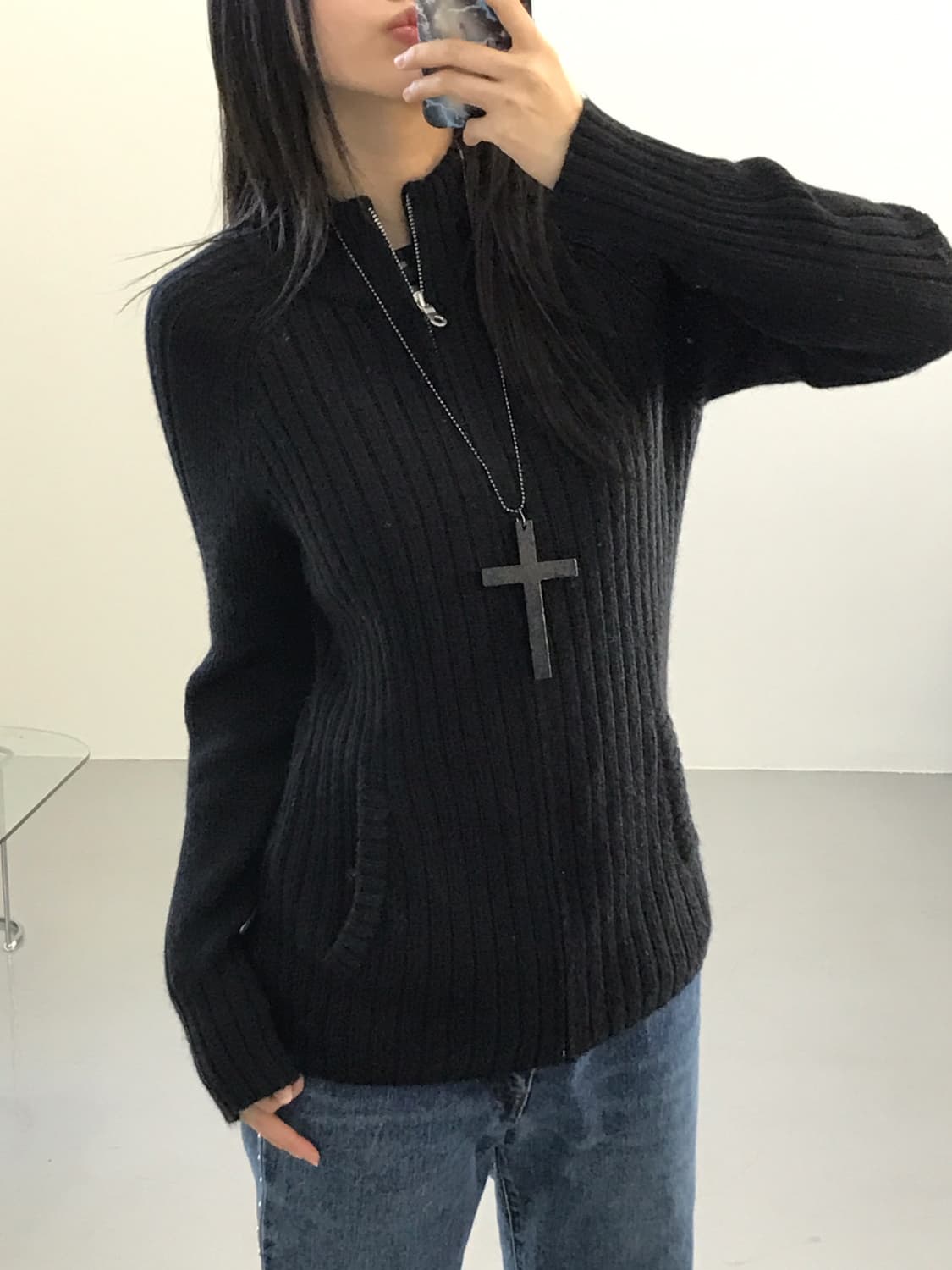 Uniqlo Acrylic Knit Zip Up 상품이미지3