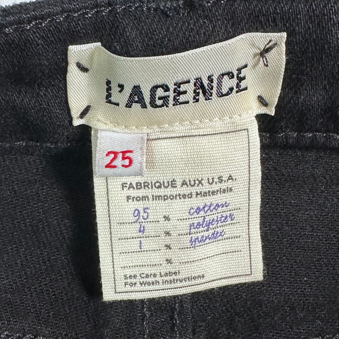 라장스 컷팅 블랙 팬츠  상품이미지7