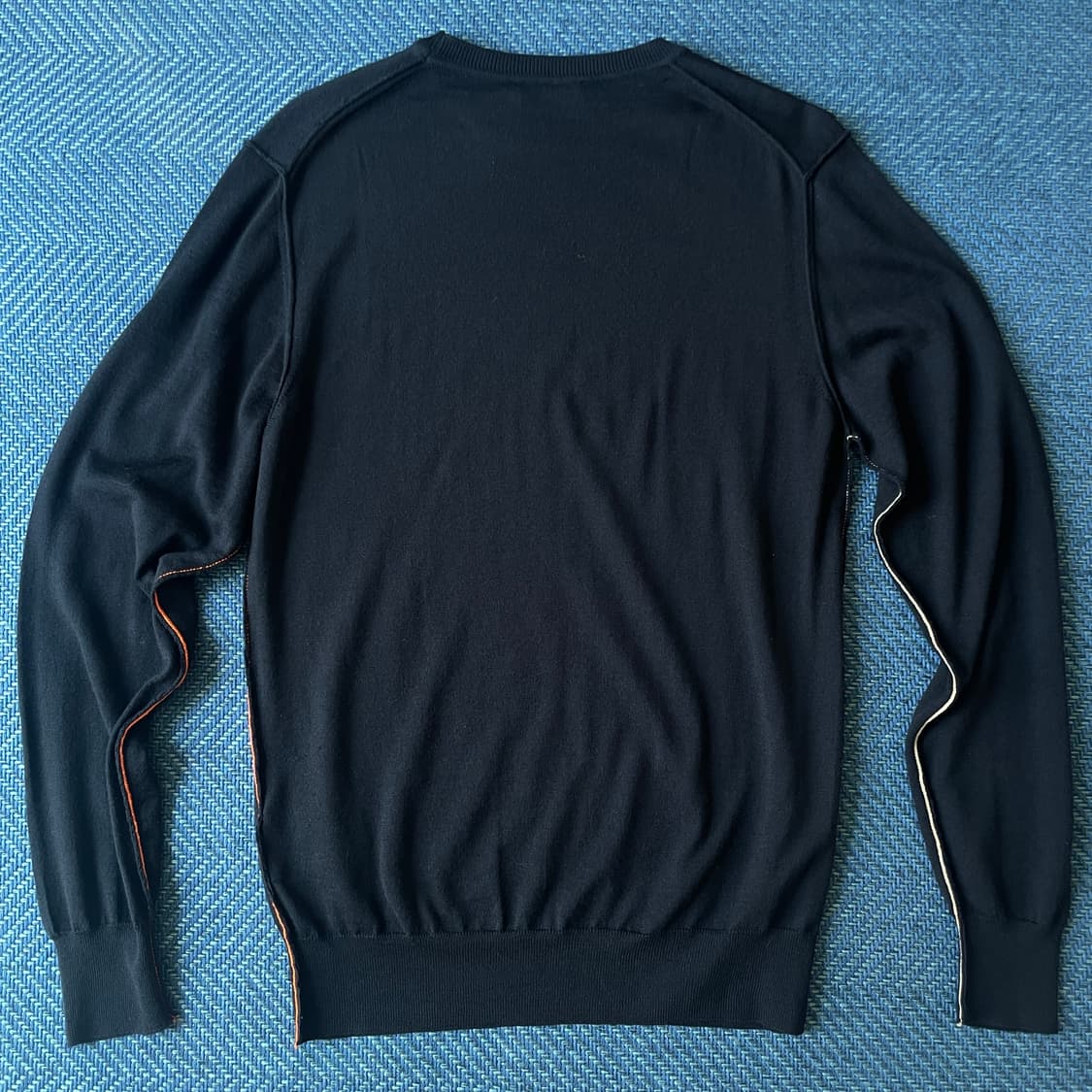 [46] Jil sander 질샌더 사이드라인 배색 니트 블랙 상품이미지4