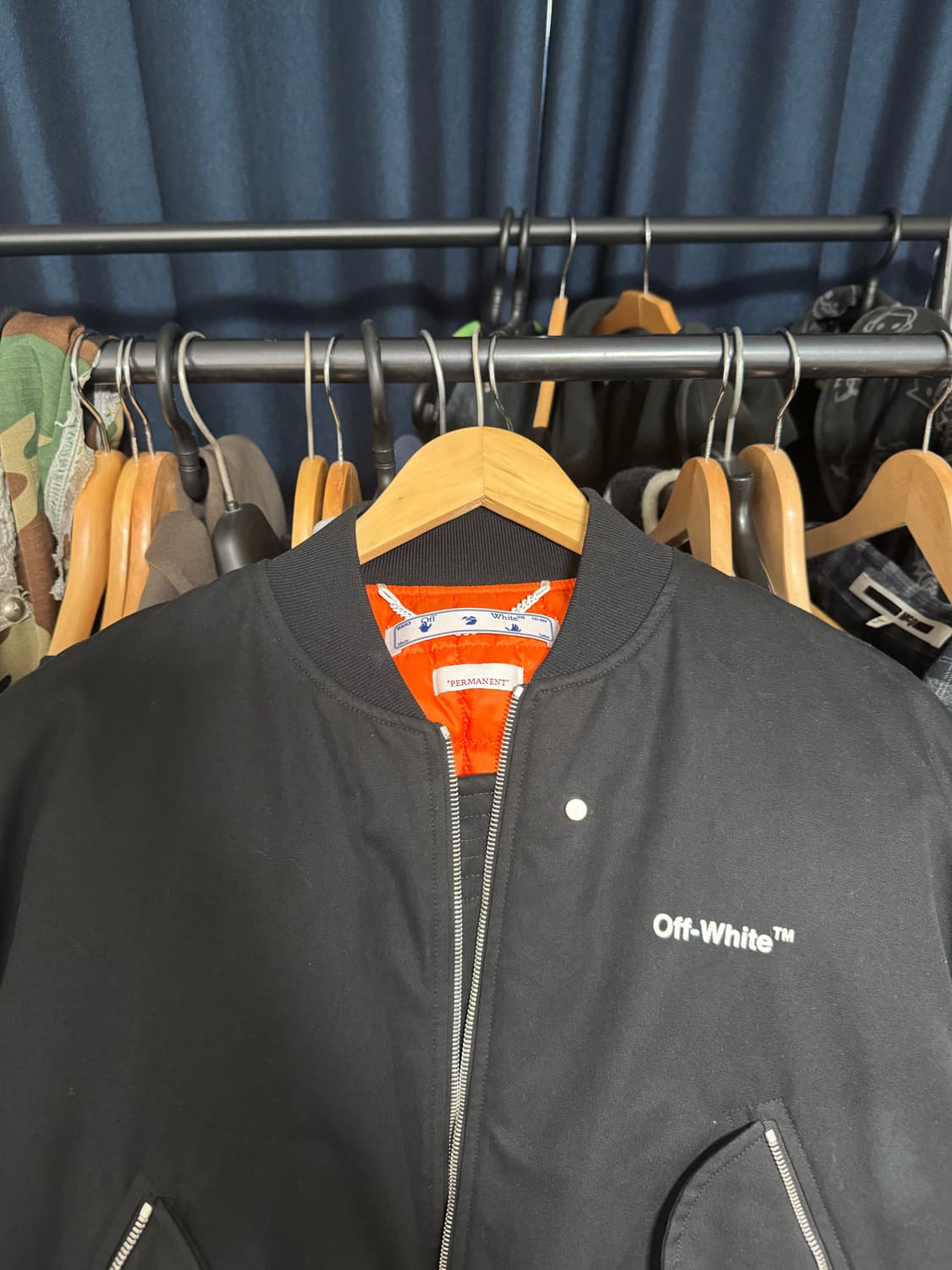 오프화이트 Permanent Line 블랙 ma-1 jacket 상품이미지6