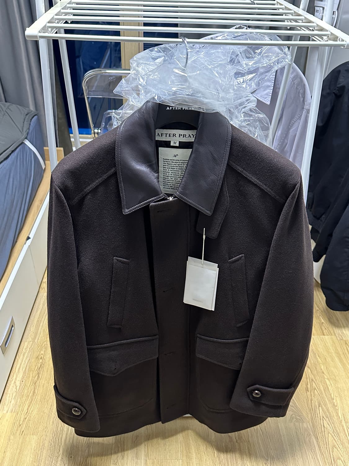 애프터프레이 럭스 사파리 자켓 브라운 색상 M 상품이미지1