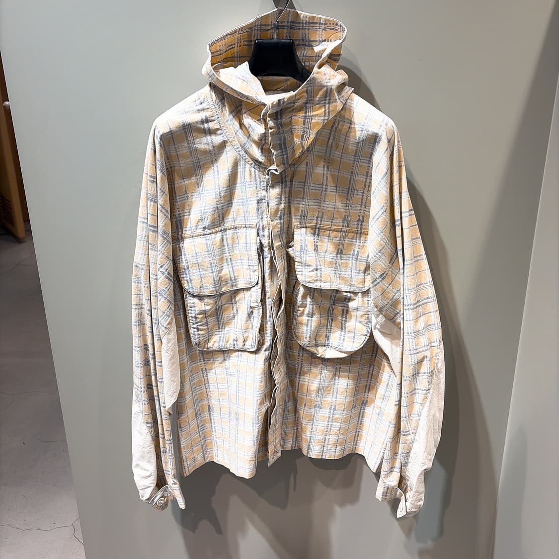 (정품/새상품) Story mfg 스토리mfg 남성 체크 포러저 자켓 상품이미지1