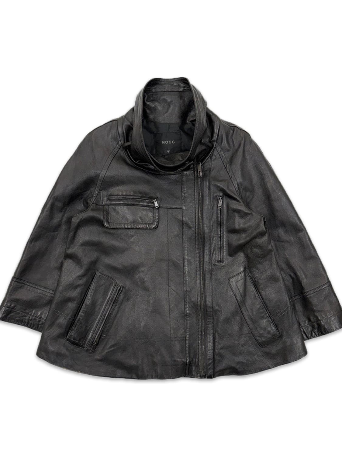 빈티지 MOGG 블랙 가죽 집업 자켓 상품이미지1