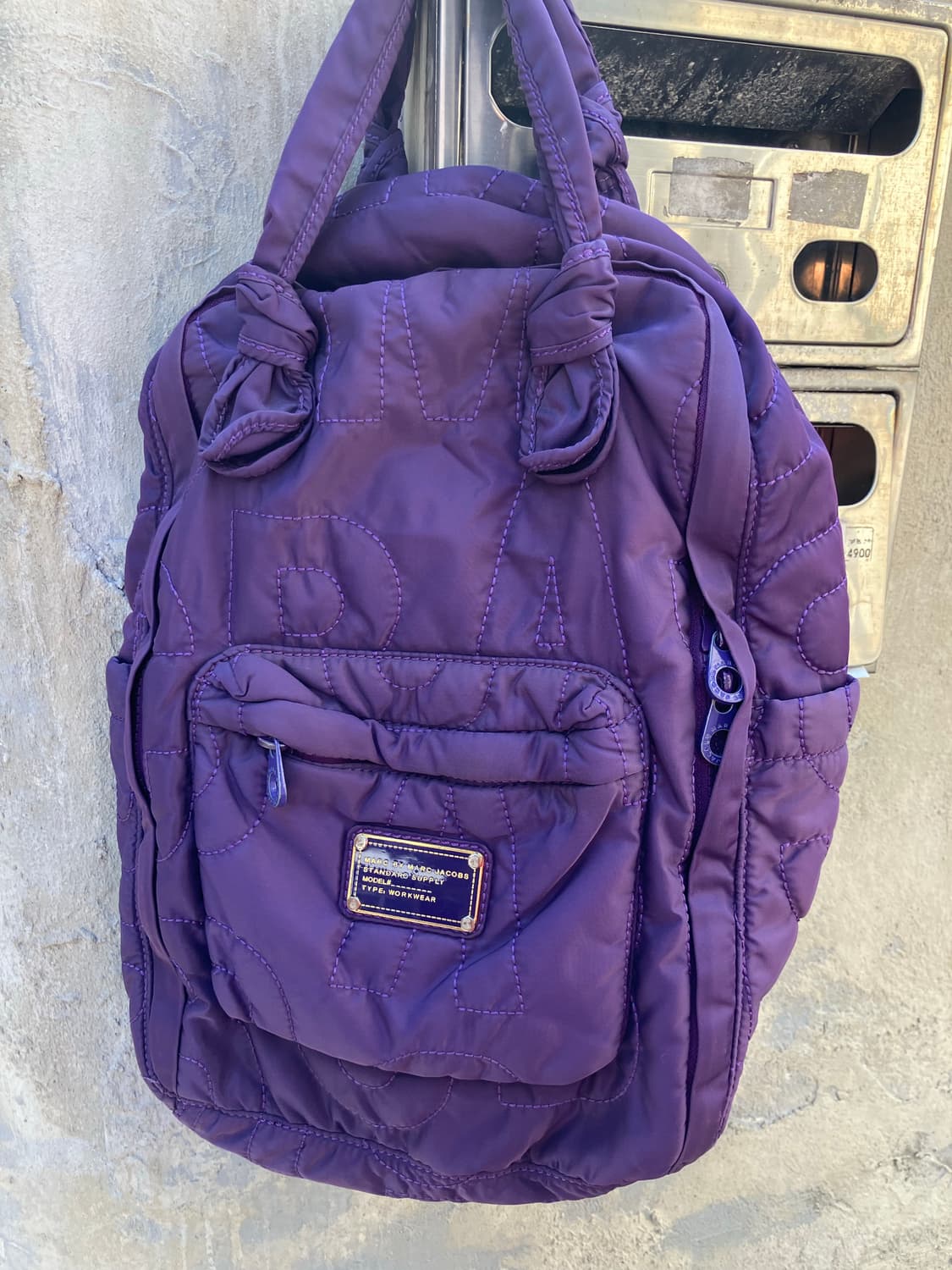 Marc by Marc Jacobs 퍼플 나일론 퀼티드 백팩 상품이미지2