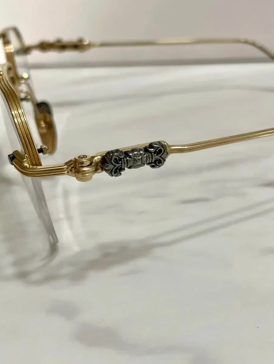 새상품 신형 크롬하츠 플루이드 안경 투톤골드 보증서O 상품이미지4